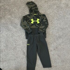 Under Armour Kids Camo Hoodie and Pants Set - Green